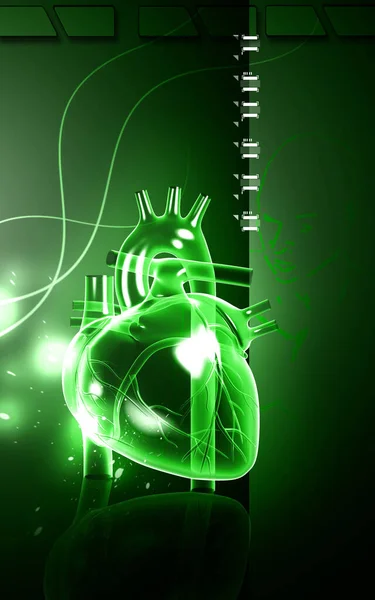 Digital Illustration Heart Colour Background — Stok fotoğraf