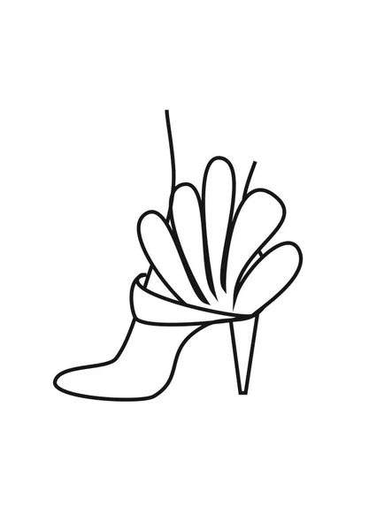 Дизайн Ніг Малювання Жіночого Взуття Взуття Високих Підборах — стокове фото