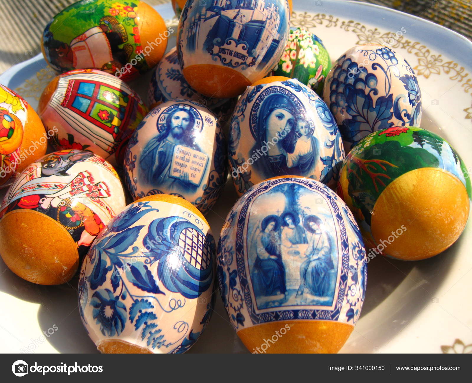 Easter Eggs Jesus Christ's Image Divine Mother — Stock Photo ©  PantherMediaSeller #341000150, image size:1600x1300