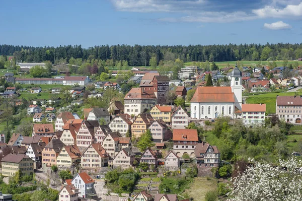 Tarihi Eski Kasaba Altensteig Kara Orman Baden Wuerttemberg Almanya Avrupa — Stok fotoğraf