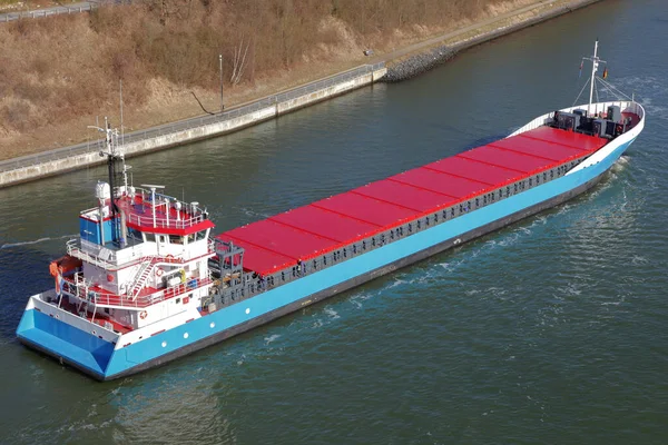 Cargo Ship Kiel Canal — Stock Photo, Image