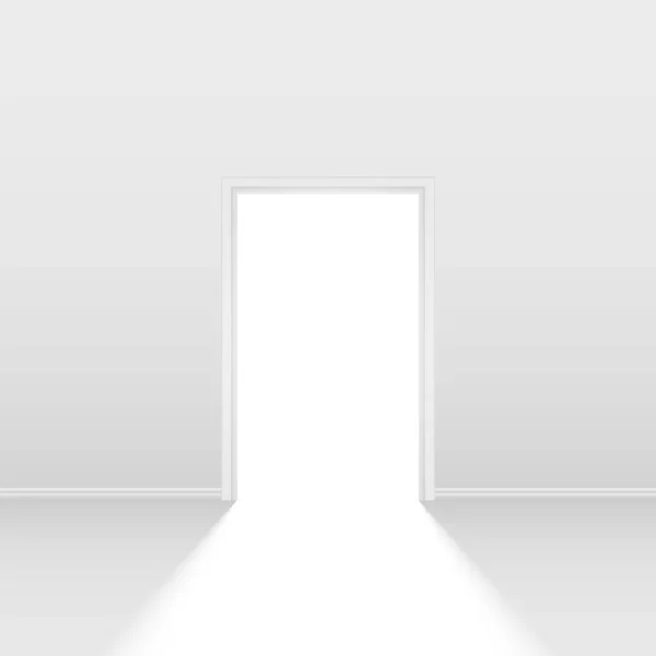 Open Door Illustration White Background Design — Stock Photo, Image