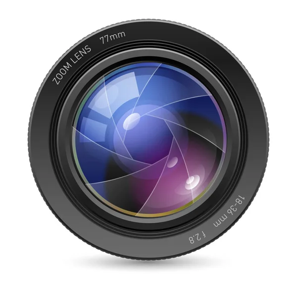 Kamera Simgesi Lensleri Beyaz Arkaplanda Resim — Stok fotoğraf