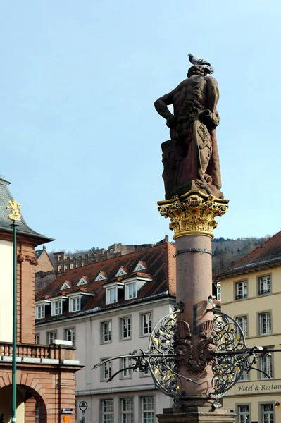 Herkulovská Fontána Heidelbergu — Stock fotografie