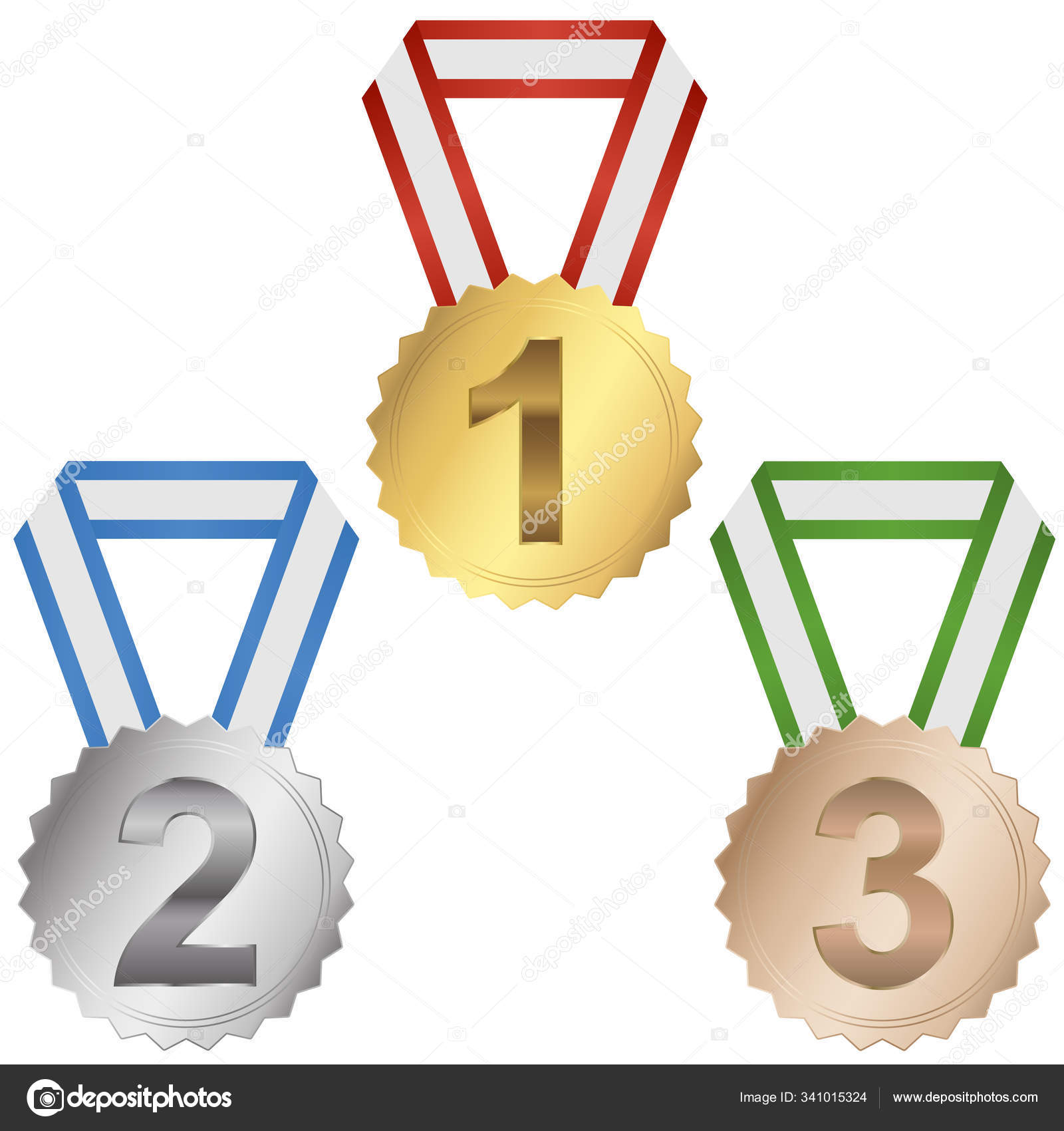 Medals First Second Third Stock Photo by ©PantherMediaSeller 341015324