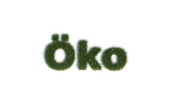 Fonts Out Realistic Grass — Stock Photo, Image