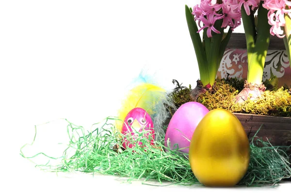 Holiday Colorful Concept Happy Easter Decorations — Stock Photo, Image