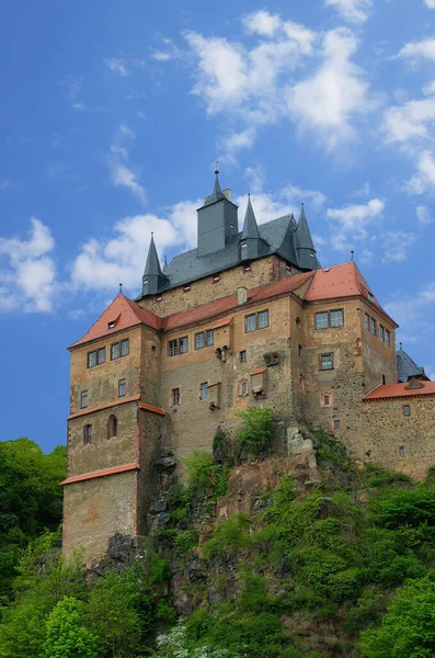 Malowniczy Widok Majestatycznej Średniowiecznej Architektury Zamku — Zdjęcie stockowe