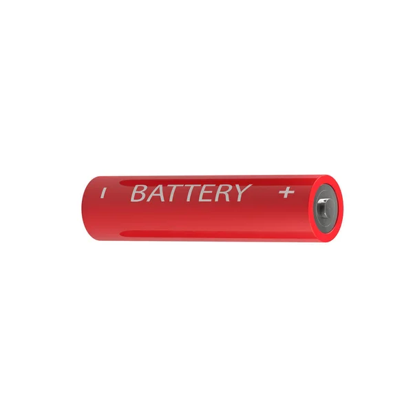 Batteri Vit Bakgrund Alternativ Energi Källa Koncept — Stockfoto