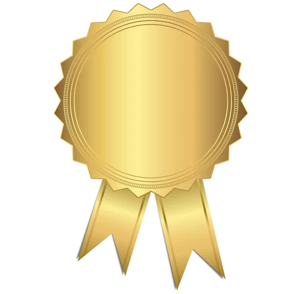 Golden Medal Gold Ribbon — Stock Photo, Image