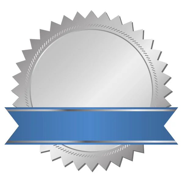 Certificado Plata Con Bandera Azul — Foto de Stock