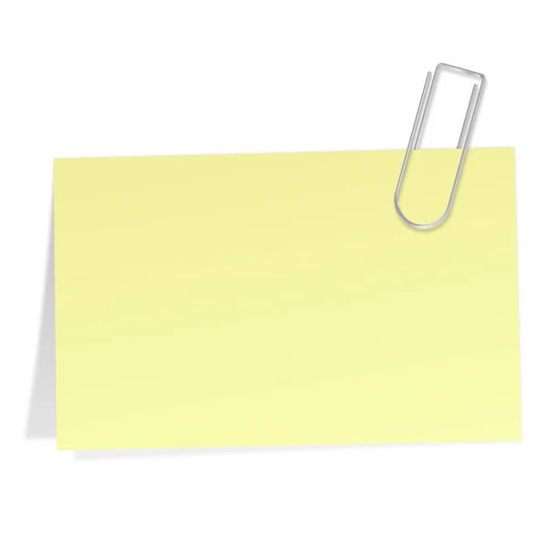 Sticky Note Paperclip — Stock Photo, Image