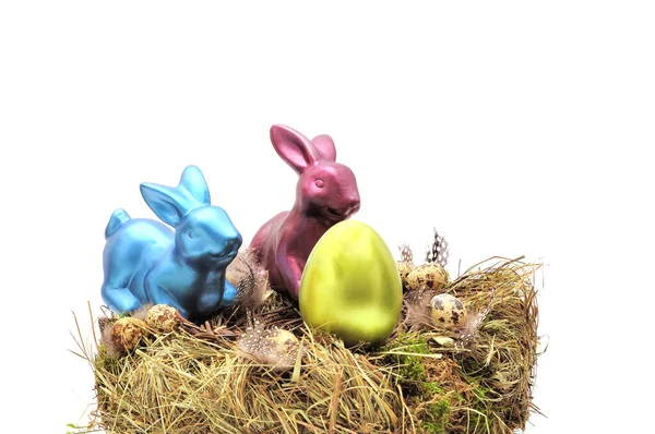 Wakacje Kolorowe Pojęcie Szczęśliwych Dekoracji Wielkanocnych — Zdjęcie stockowe
