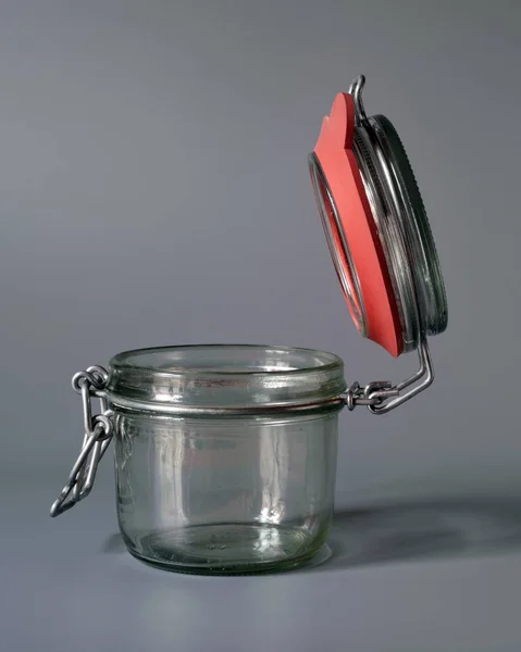 Open Empty Preserving Jar — Stock Photo, Image