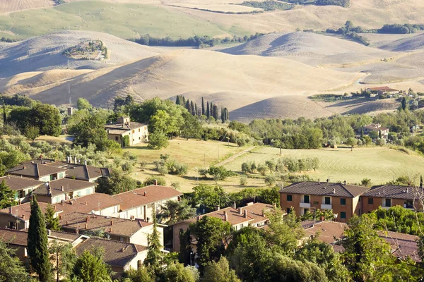 Blick Auf Typische Toskanische Landschaft Sommer Italien — Stockfoto