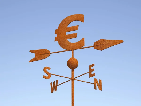 Euro Weathercock – stockfoto