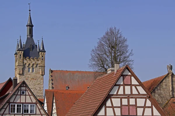 Μπλε Πύργος Κακό Wimpfen — Φωτογραφία Αρχείου