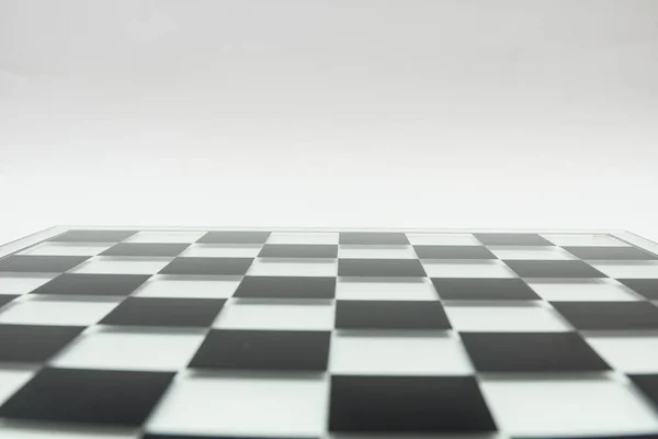 Weergave Van Een Schaakbord Met Zwart Witte Vierkanten — Stockfoto