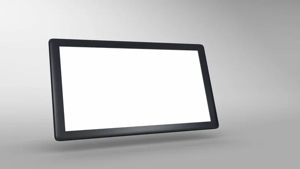 Tablet Schwarz Anzeigedaten — Stockfoto