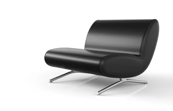 Diseño Ergonómico Sillón Negro — Foto de Stock