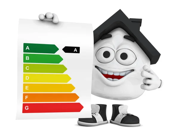 Kleines Haus Schwarz Energieeffizienzkonzept — Stockfoto