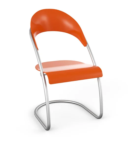 Καρέκλα Λευκό Φόντο Πορτοκαλί — Φωτογραφία Αρχείου