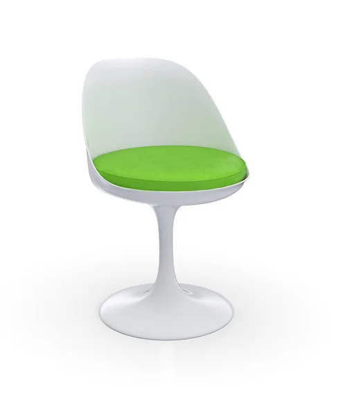 Futuristic Chair White Green — Stock Photo, Image