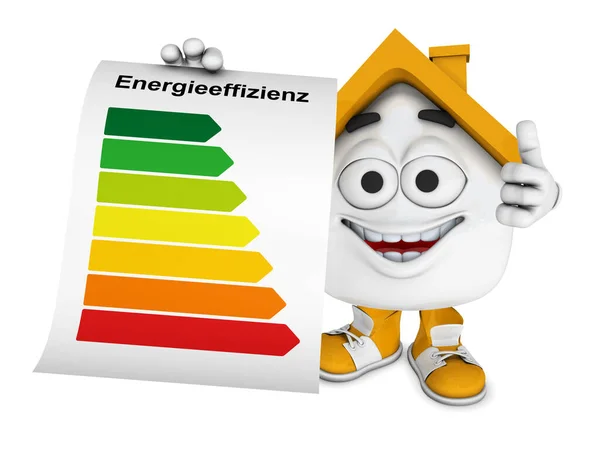 Kleines Haus Orange Energieeffizienzkonzept — Stockfoto