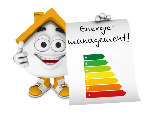 Kleines House Orange Energiemanagementkonzept — Stockfoto