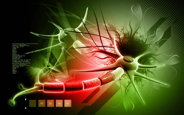 배경에 뉴런의 디지털 — 스톡 사진
