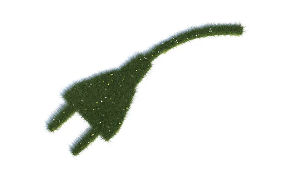 Plug Series Symboler Realistisk Gräs — Stockfoto