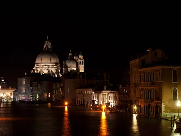 Grand Canal Basilika Santa Maria Della Salute Venedig Italien — Stockfoto