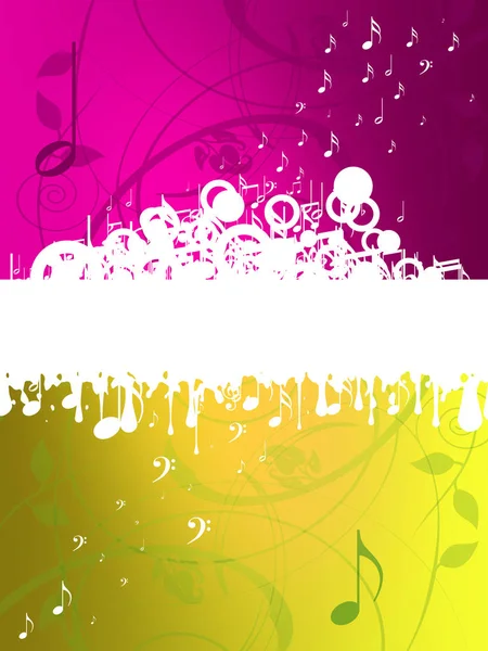 Music Background Purple Yellow — Stock Photo, Image