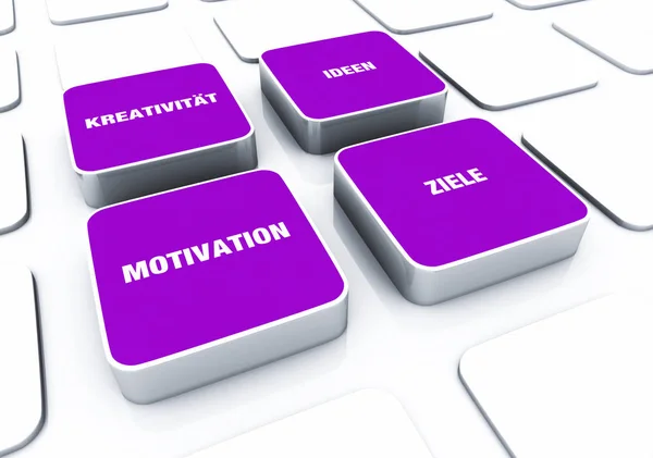 Pad Konzept Violet Motivation Kreativität Ideen Ziele — Stockfoto