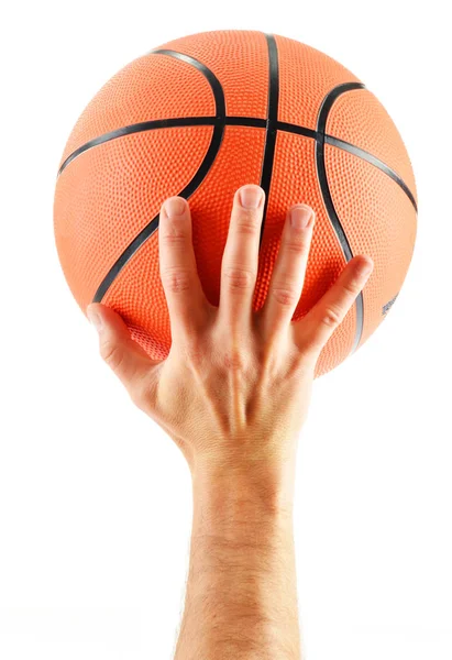 Hand Basketball Isolated White Background Royalty Free Stock Images