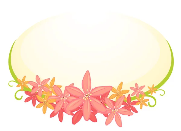 Blank Template Flower Border — Stock Photo, Image