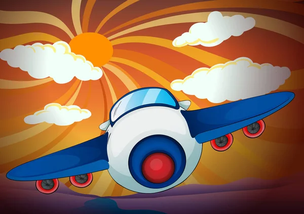 Ilustracja Samolotu Promieni Słonecznych — Zdjęcie stockowe