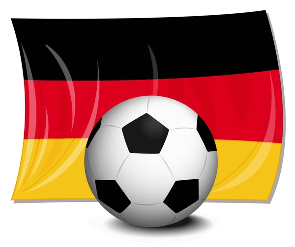 Illustration Flaggan Tyskland Och Fotboll — Stockfoto
