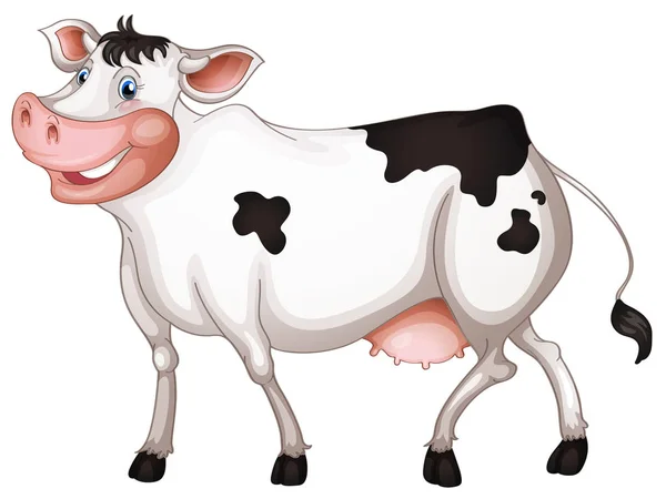 Ilustração Uma Vaca Fundo Branco — Fotografia de Stock