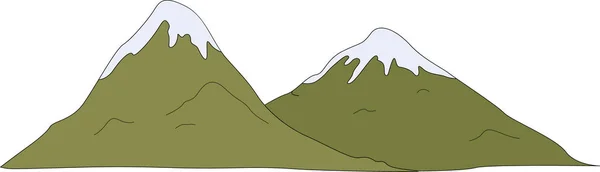 Illustrazione Una Montagna Innevata — Foto Stock