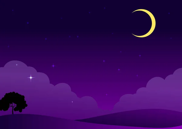 Karanlık Gece Gökyüzünde Bir Yıldızın Çizimi — Stok fotoğraf