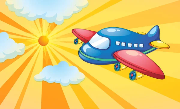 Ілюстрація Літака Легких Променів Небі — стокове фото