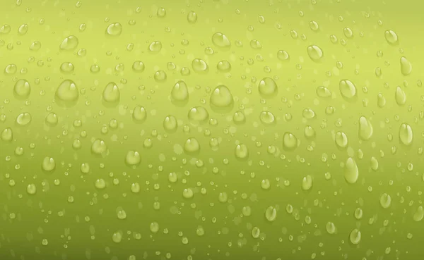 Illustratie Van Waterdruppels Een Groene Achtergrond — Stockfoto