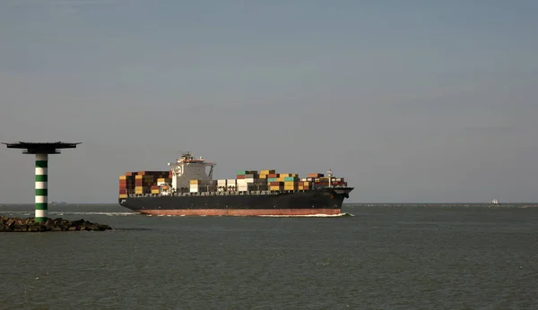 Containerschip Nabij Rotterdam Nederland — Stockfoto