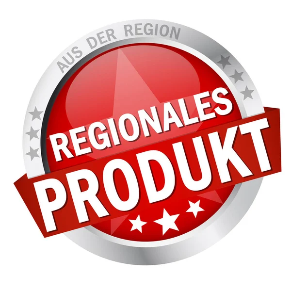 Botón Con Banner Regional Produkt — Foto de Stock