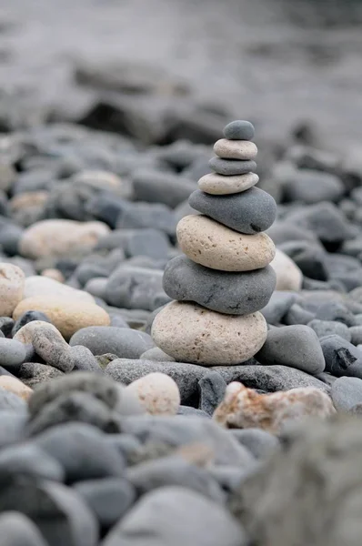 Стопка Камней Пляже — стоковое фото