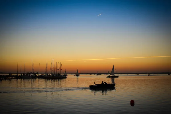 Tramonto Sul Lago Steinhuder Meer — Foto Stock