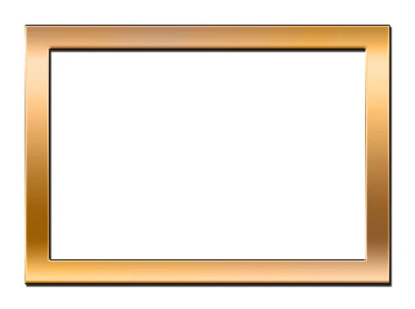 画像フレーム ゴールド 光沢のある フォーマット2 — ストック写真
