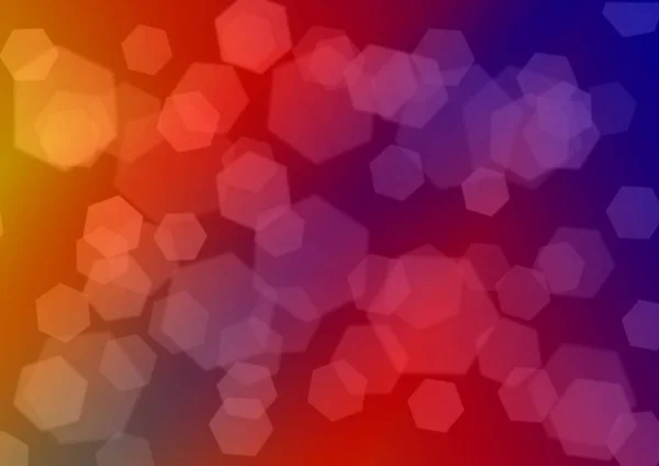 Resumen Bokeh Hexagonal Multicolor Fondo Creatividad Ilustración —  Fotos de Stock