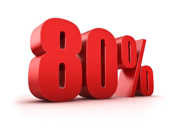 Rendering Eighty Percent Symbol — Stock Photo, Image